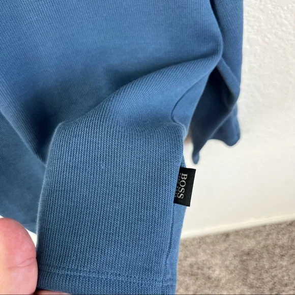 BOSS Hugo Boss Knit 1/4 Snap Contrast Pop Over Sweater - Picture 3 of 8